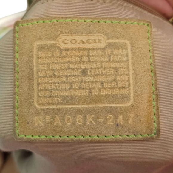 Coach Pastel Hampton Signature Scribble Shoulder Bag (Style No. 247) - Picture 8 of 14